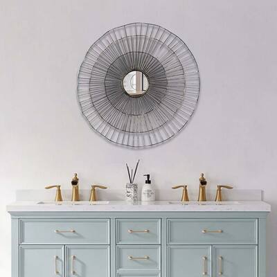 Metal frame wall mirror