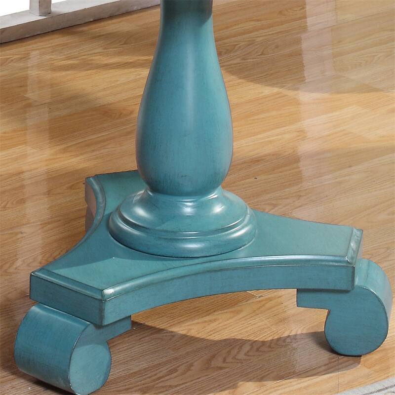 Round Wood Pedestal Side Table