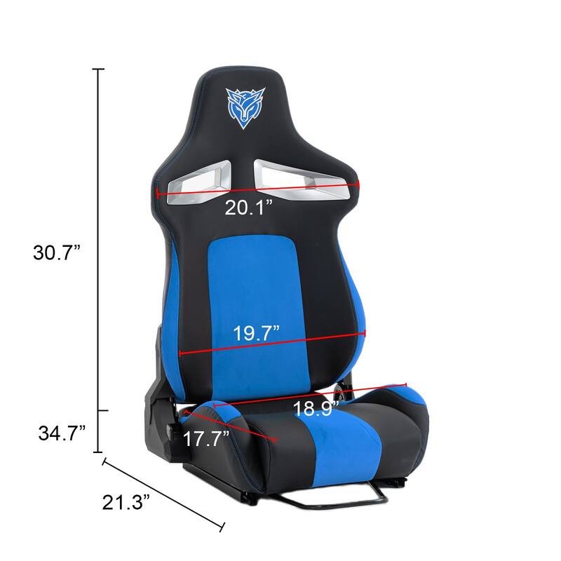 Universal PVC Bucket Style Reclinable Sport PU Leather Simulator Racing Seat with Adjustable Lock Slide