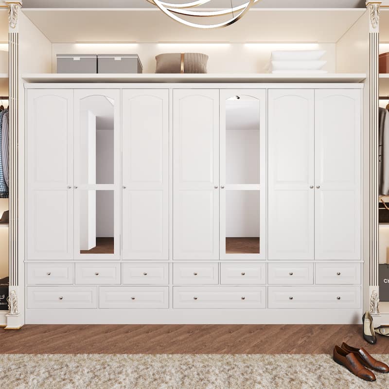 Tranquil Vista Dual Wardrobe Classic Storage Modular Cloest Armoires