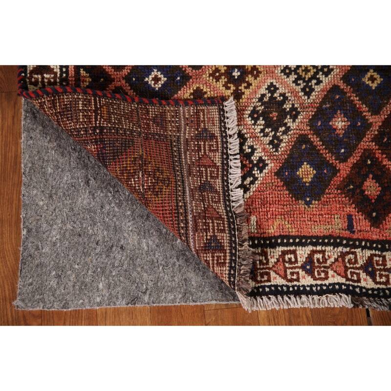 Qashqai Persian Antique Runner Rug Handmade Foyer Wool Carpet - 3'3"x 7'4"