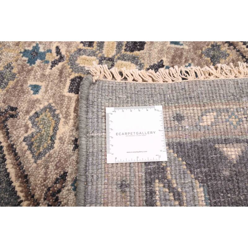 ECARPETGALLERY Hand-knotted Finest Agra Jaipur Grey Wool Rug - 7'11 x 9'9