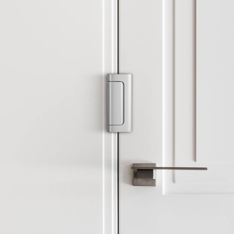2 Pack Silver Door Reinforcement Lock Aluminum Alloy Security Latch with Rubber Bumper