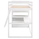 preview thumbnail 8 of 43, Loft Bed with L-Shaped Desk, Shelves & 2 Built-in Drawers