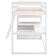 preview thumbnail 8 of 43, Multifunction Wood High Loftbed Frame with L-Shaped Desk, Shelves & 2 Built-in Drawers for Kids Teens Bedroom