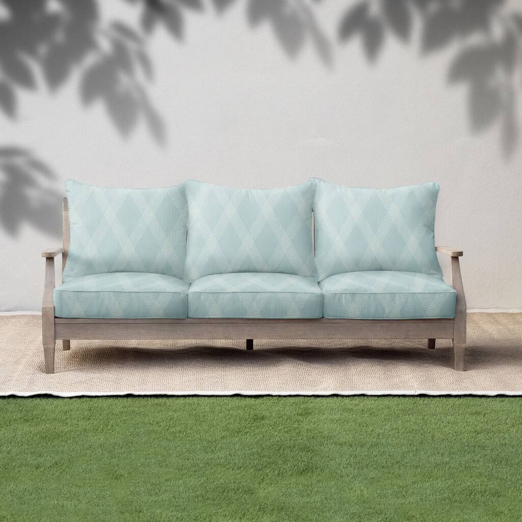 Sorra Home Outdura Vivaldi Indoor/Outdoor Corded Pillow and Cushion Sofa Set
