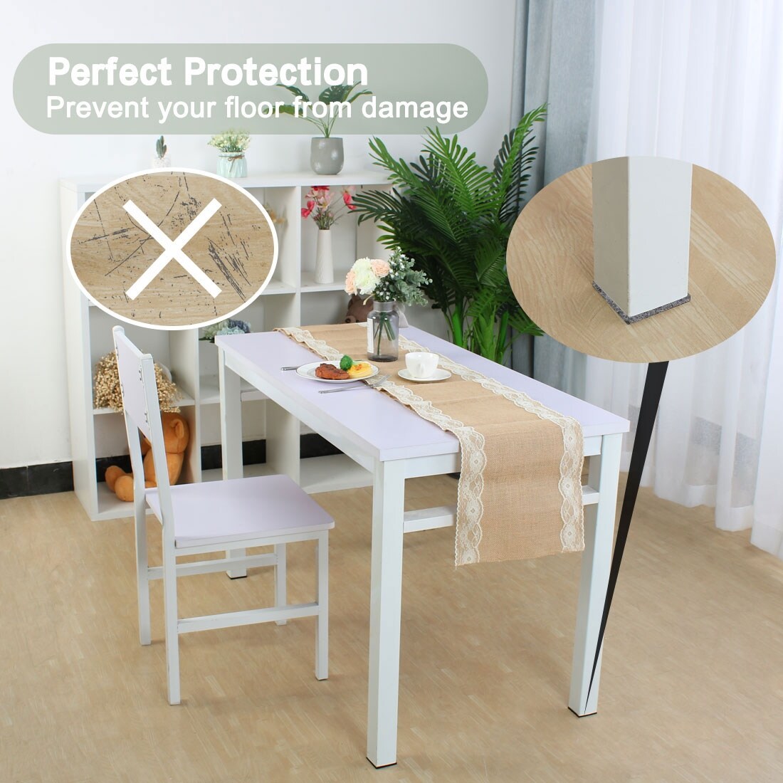 Self Adhesive Sticky Felt Pad Furniture Table Chair Legs Floor Protector SU 