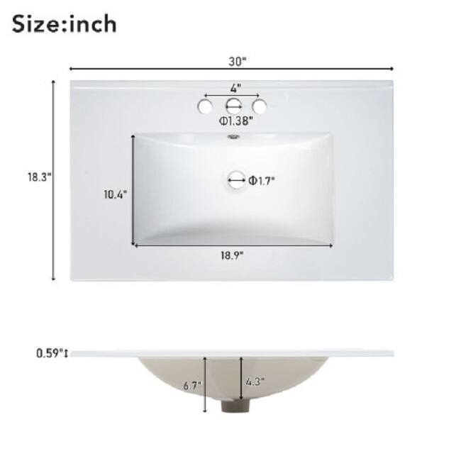 30" Green Bathroom Vanity Set - Modern Sink Cabinet with Soft-Close Door & 3 Drawers, Solid Wood Frame .