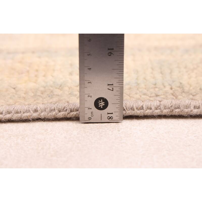 ECARPETGALLERY Hand-knotted Modern Oushak Grey Wool Rug - 8'8 x 12'0