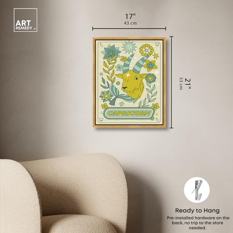 Capricorn Stars Card Canvas by Art Remedy