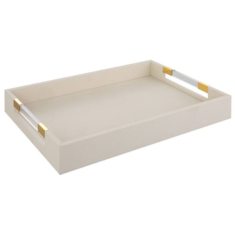 Uttermost Wessex Shagreen Tray - 19 W x 2.625 H x 13.875 D (inches)