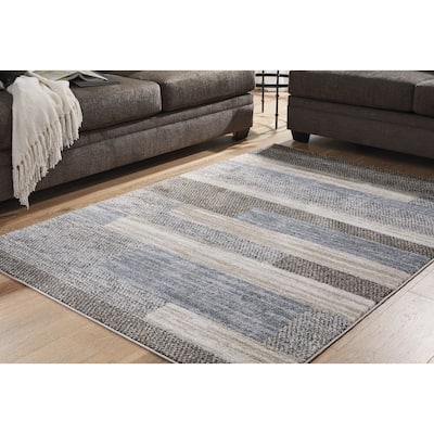 Signature Design by Ashley Sethburn Brown/Gray/Cream Medium Rug - 4'11" x 7'2"