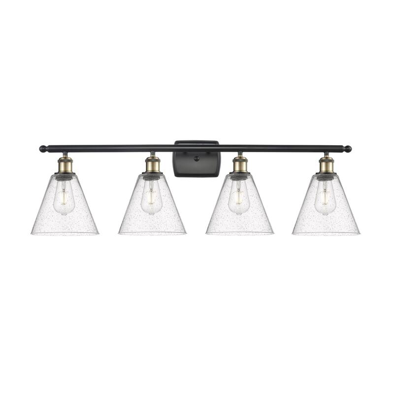 Innovations Lighting 516-4W-12-38 Berkshire Vanity Berkshire 4 Light - Black Antique Brass / Seedy