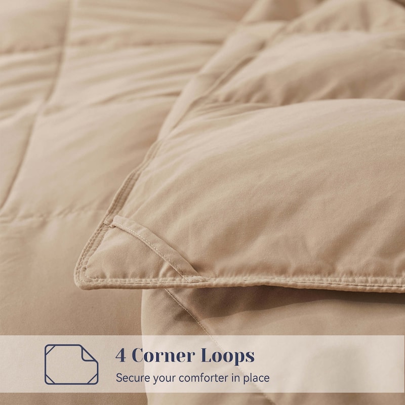 Year-round & Lightweight White Goose Down Duvet Insert Comforter