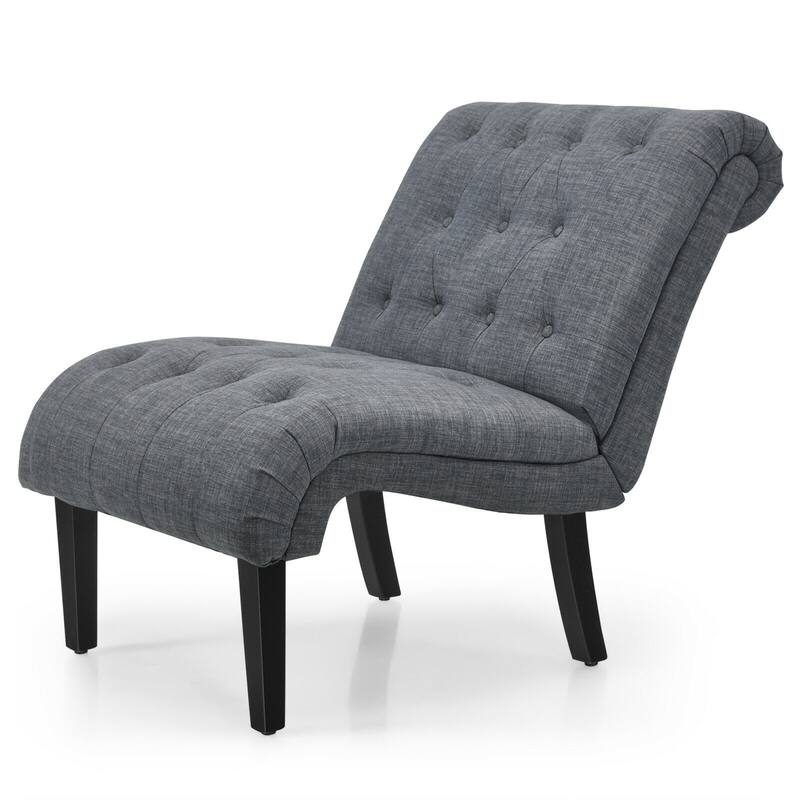 Gymax Set of 2 Armless Accent Chair Upholstered Tufted Lounge Chair - 38.5'' x 27.5'' x 33''