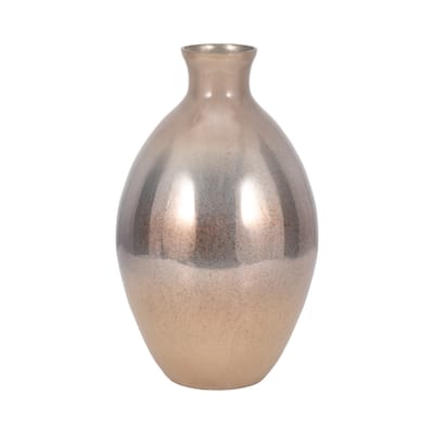 Sagebrook Home Glass Champagne Textured Round Bulbous Vase