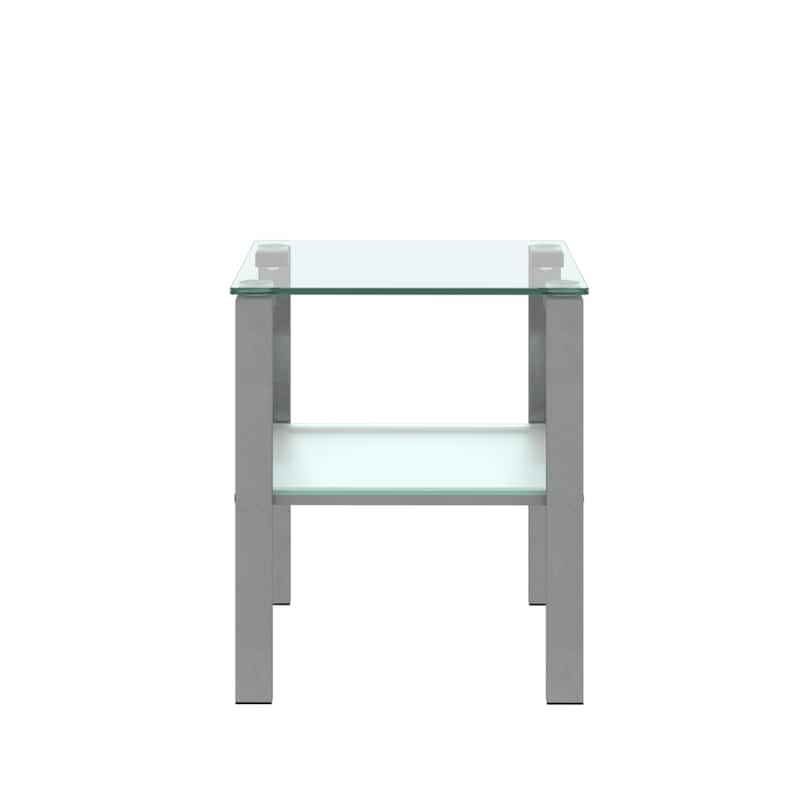 Glass 2 Layer Side Table