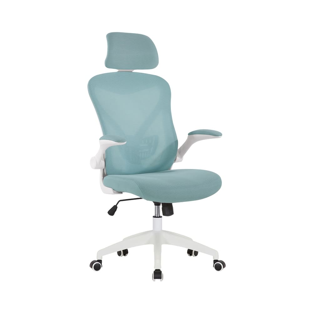 Porthos Home Raif Office Chair, Mesh Back, Central Tilt, Flip-up Armrests