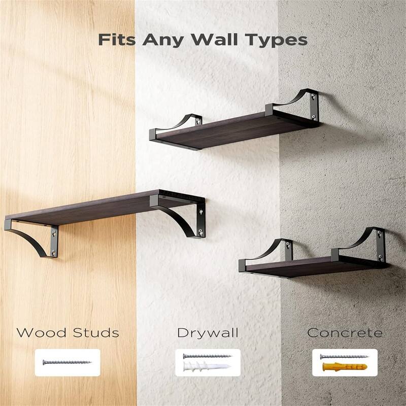 Wall Shelves Set of 3 - 16.4"D x 5.9"W x 0.7"H