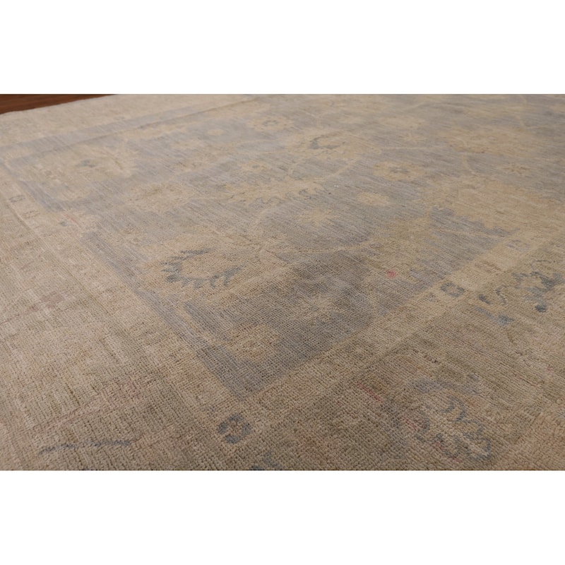 Earth Tone Oushak Vegetable Dye Area Rug Hand-Knotted Wool Carpet - 6'9" x 8'3"