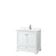 Option White, Chrome Trim, White Quartz Top