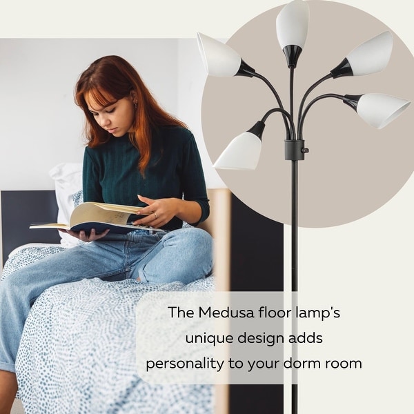 Medusa 5 Light Floor Lamp with Adjustable Shades 69 Inches 15 Inches On Sale Bed Bath Beyond 12135351