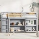 preview thumbnail 6 of 18, Twin Loft Bed with ,Drawer Cabinet, Shelf Cabinet and Pulling -Out Desk,Safety Guardrail,Ladder