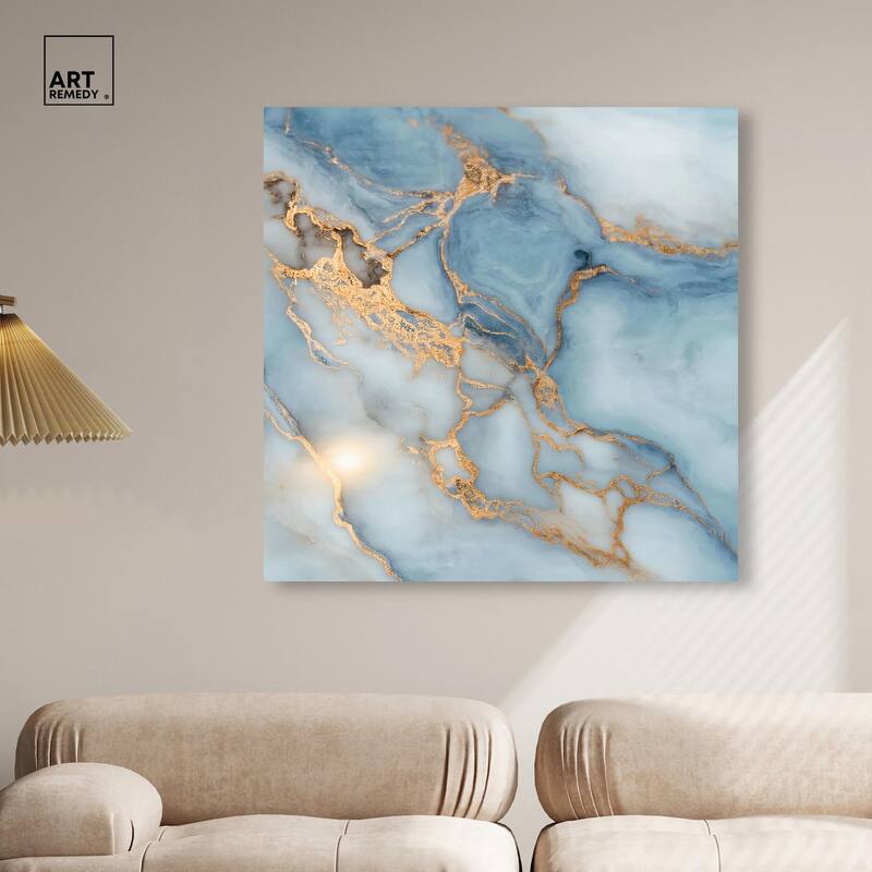 Azure Veins Canvas by Art Remedy, Gallery Wrapped