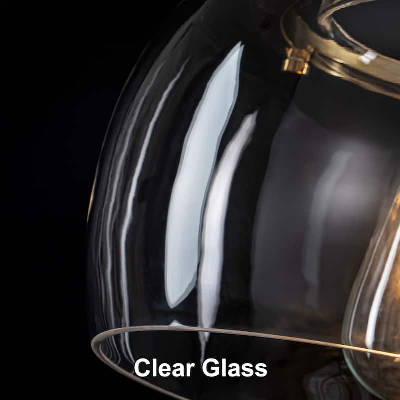 Starsky 1/3-Light Modern Clear Glass Dome Pendant Light