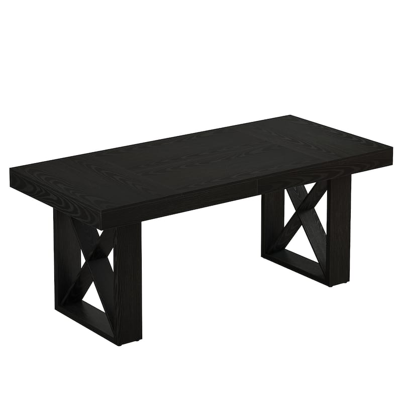 63-Inch Long Computer Desk, Simple Wood Thick Appearance Design