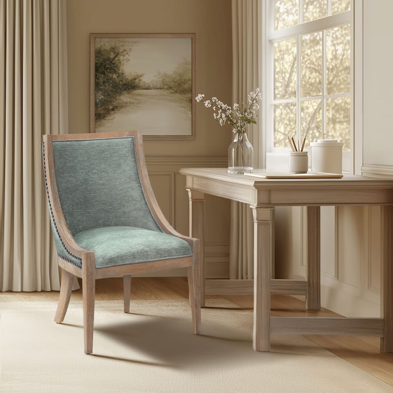 Martha Stewart Elmcrest Upholstered Dining Chair with Nailhead Trim