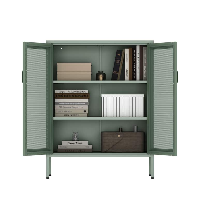 Manhattan Comfort Amelia 32" Metal Accent Cabinet