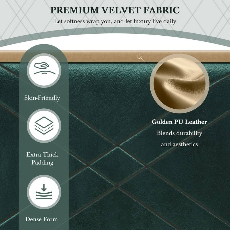 Christopher Knight Home - Voss Velvet Upholstered Bed with 2 Built-in LED Lights and 2 Storage Side Panels