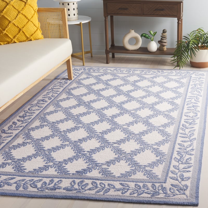 SAFAVIEH Handmade Chelsea Kimber Trellis French Country Wool Rug