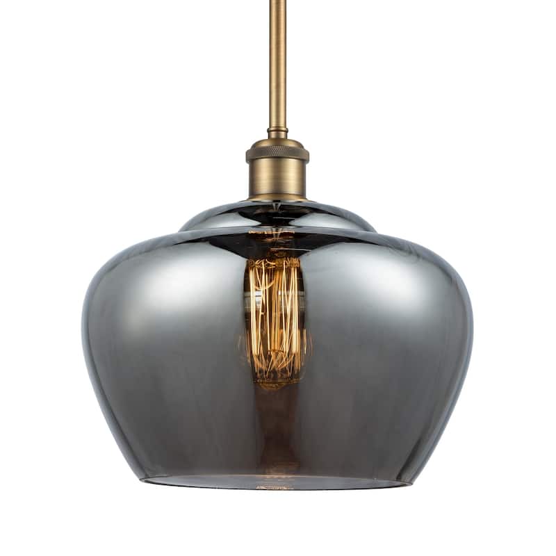 Innovations Lighting 516-1S-11-11-L Fenton Pendant Fenton 11" Wide - Plated Smoke / Brushed Brass