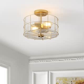 SAFAVIEH Lighting Hannes Flush Mount - 12"W x 12"D x 8"H