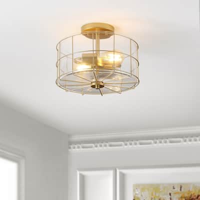 SAFAVIEH Lighting Hannes Flush Mount - 12"W x 12"D x 8"H