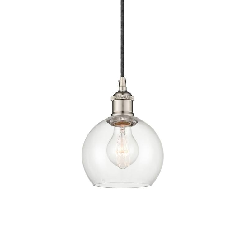 Innovations Lighting 616-1P-9-6 Athens Pendant Athens 6" Wide Mini - Polished Nickel / Clear