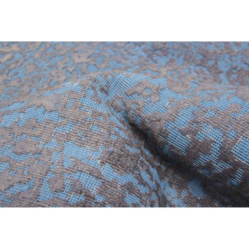 ECARPETGALLERY Hand-knotted Color Transition Sky Blue Wool Rug - 5'3 x 5'1