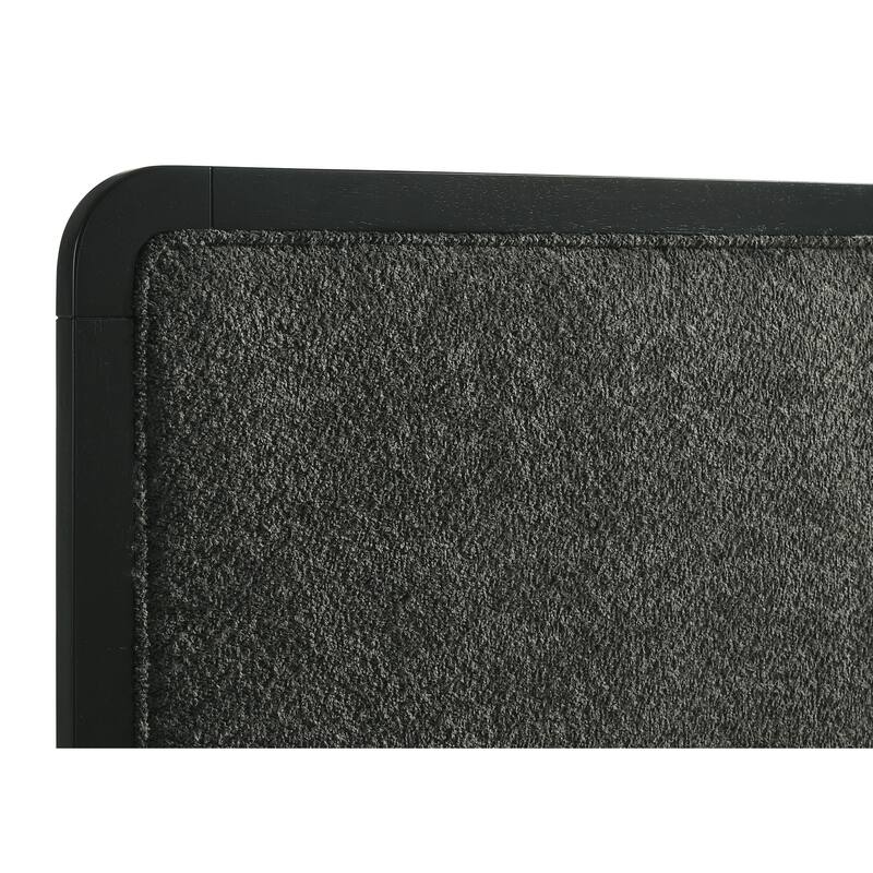 Burton Black Upholstered Queen Bed