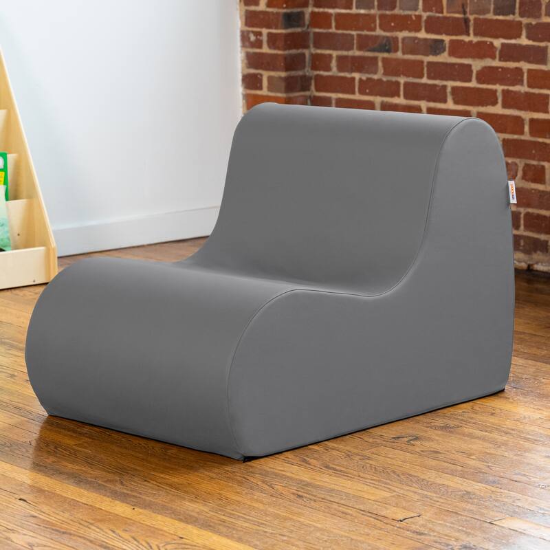 Midtown Foam Classroom Chair, Medium Size - For Elementary to Middle School Kids - Premium Vinyl - Royal Blue