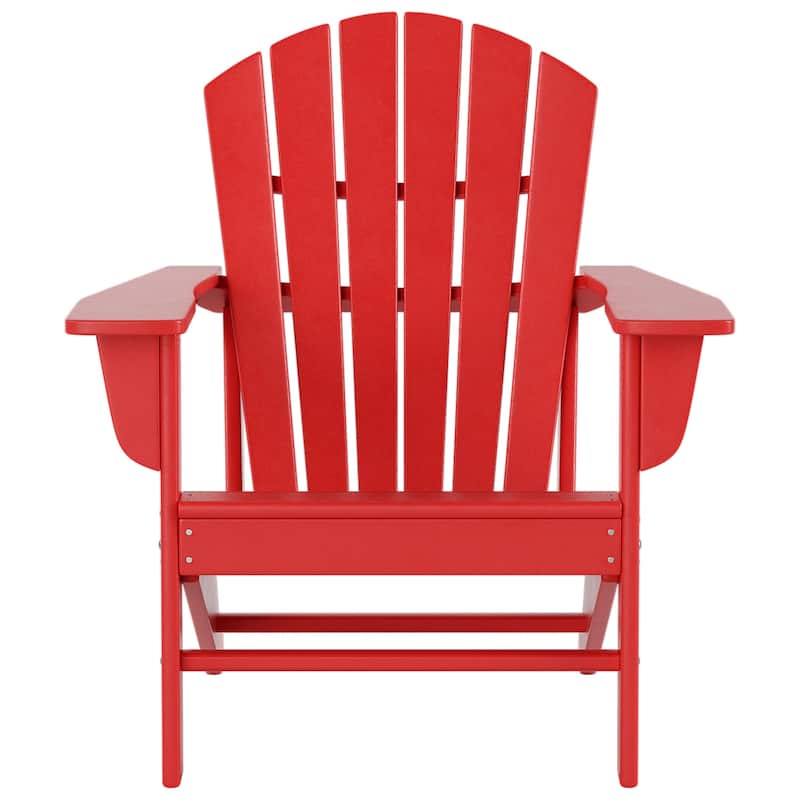 Altura Outdoor Eco-Friendly All Weather Adirondack Chair with Ottoman and Side Table (3-Piece Set)