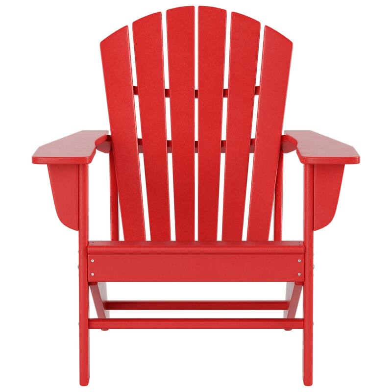Altura Outdoor Eco-Friendly All Weather Adirondack Chair with Ottoman and Side Table (5-Piece Conversation Set)