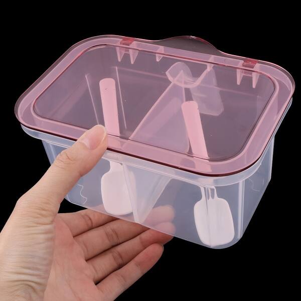 Food Storage Container, 2-Compartment, Clear