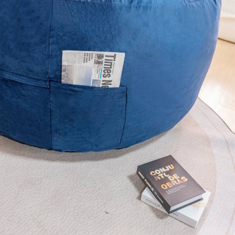 Giant 5' Memory Foam Furniture Bean Bag Chairs with Microfiber Cover