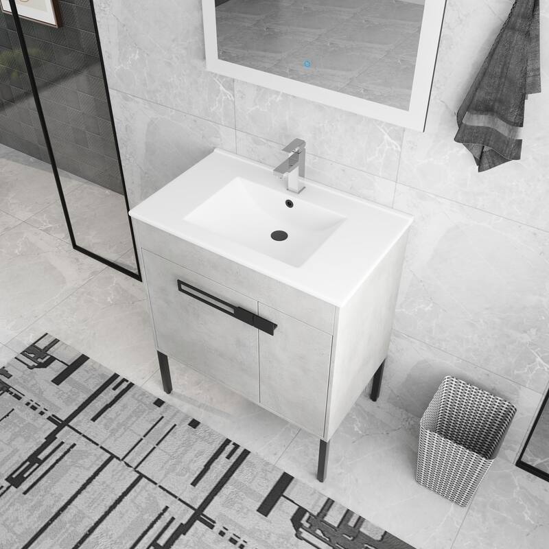 Beingnext 24"/30"/36" Bathroom Vanity with Sink, Freestanding/Floating Bathroom Vanity with Soft Close Door and Adjustable Shelf