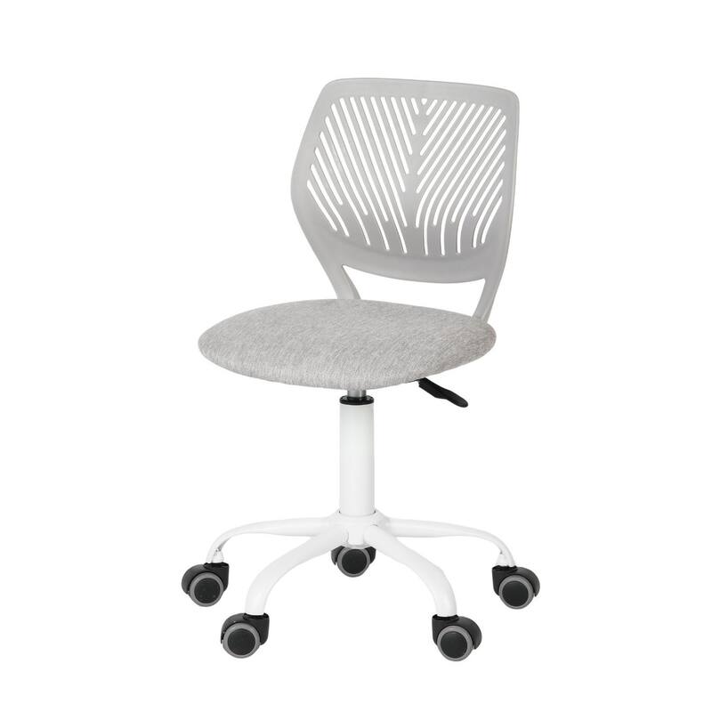 Gray and Black Adjustable Height Swivel Rolling Office Chair