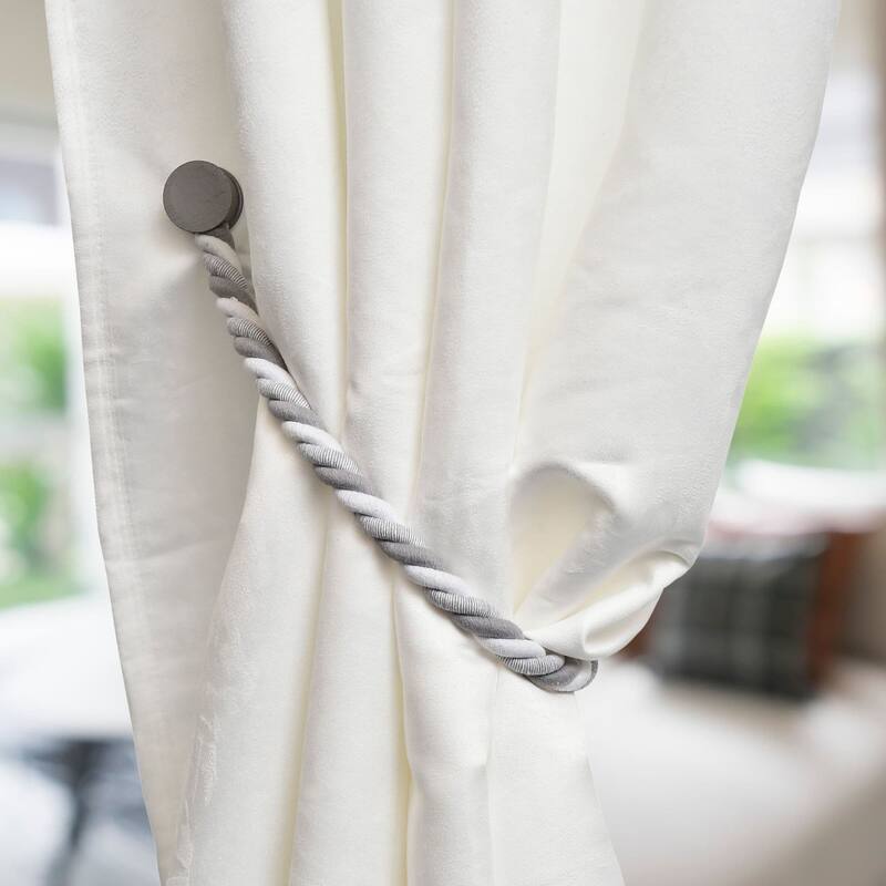 Magnetic Braided Cord Curtain Tieback Durable Woven Design Easy Use