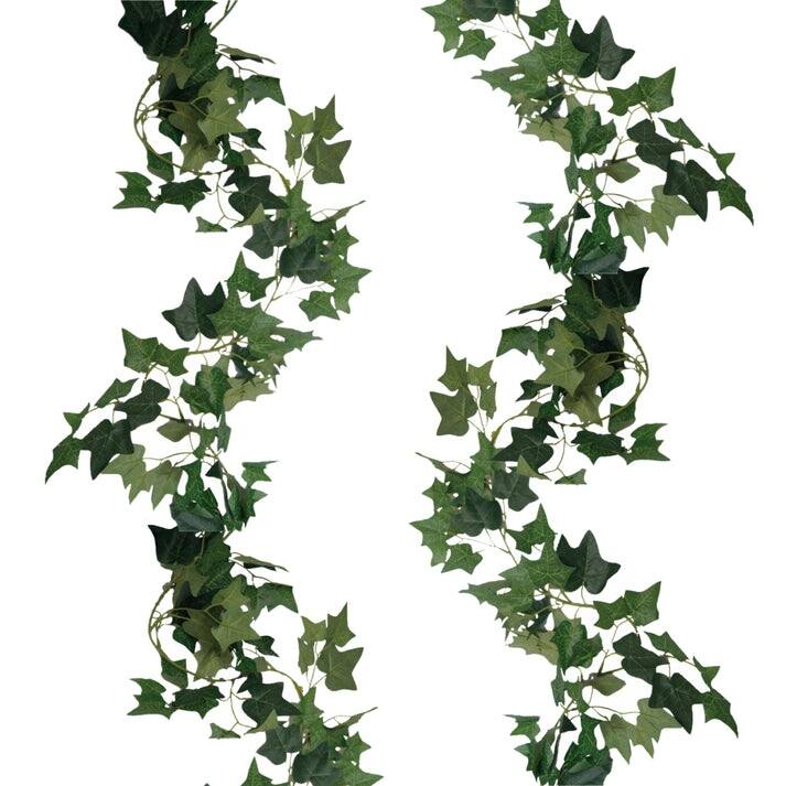 70" Faux Ivy Garland for Outdoor and Indoor Use 2 Pieces - Green - N/A - Green