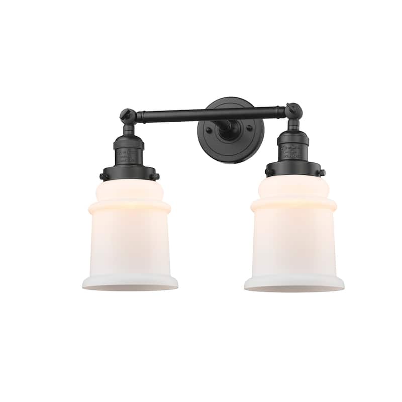 Innovations Lighting Canton 2 Light 17" Wide Bathroom Vanity Light - Oil Rubbed Bronze / Matte White